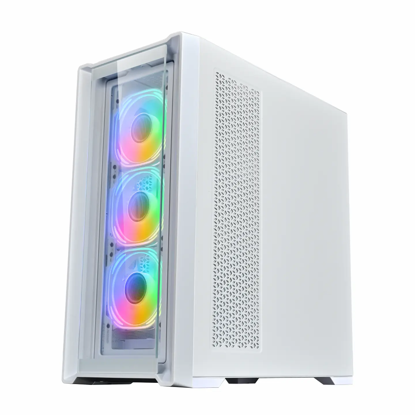 Gabinete Gamer Kronos White Ice 360° - E-ATX, Vidrio Templado, USB 3.0 3