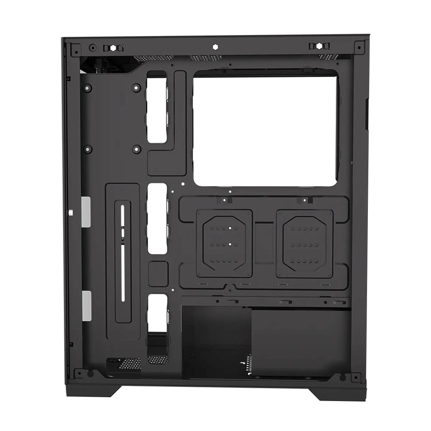 Gabinete Kronos Crystal Black RGB ATX, Vidrio Templado, USB 3.0 5