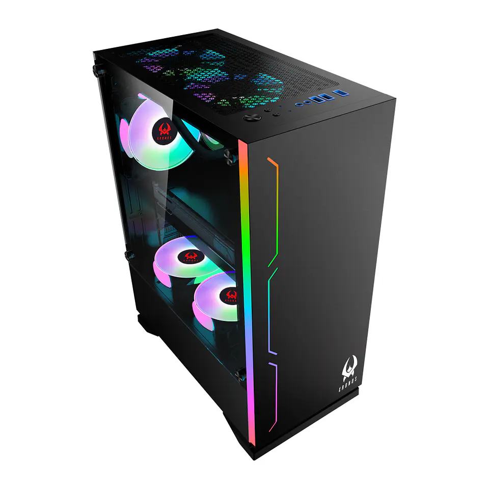 Gabinete Kronos Armor Black, ATX, Vidrio Templado, USB 3.0 3