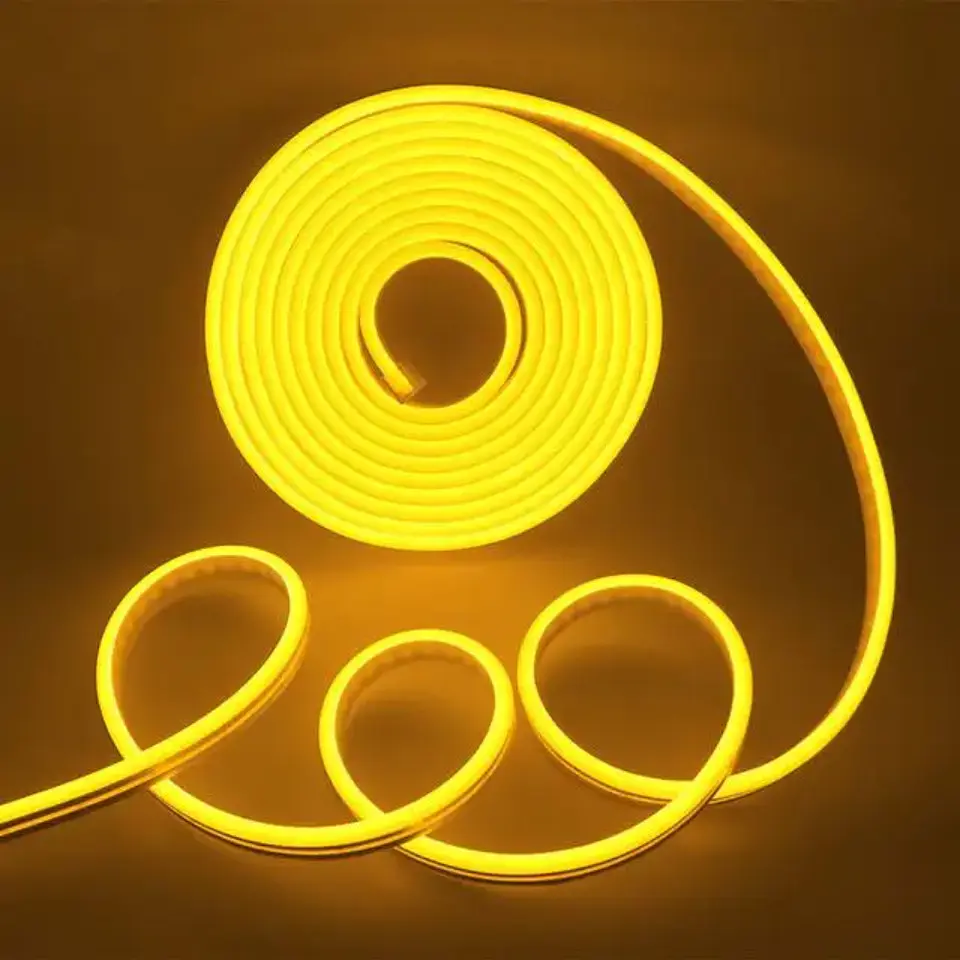 Tira de Luz Led Neon de 5 Metros, súper flexible, con Transformador 12v 6