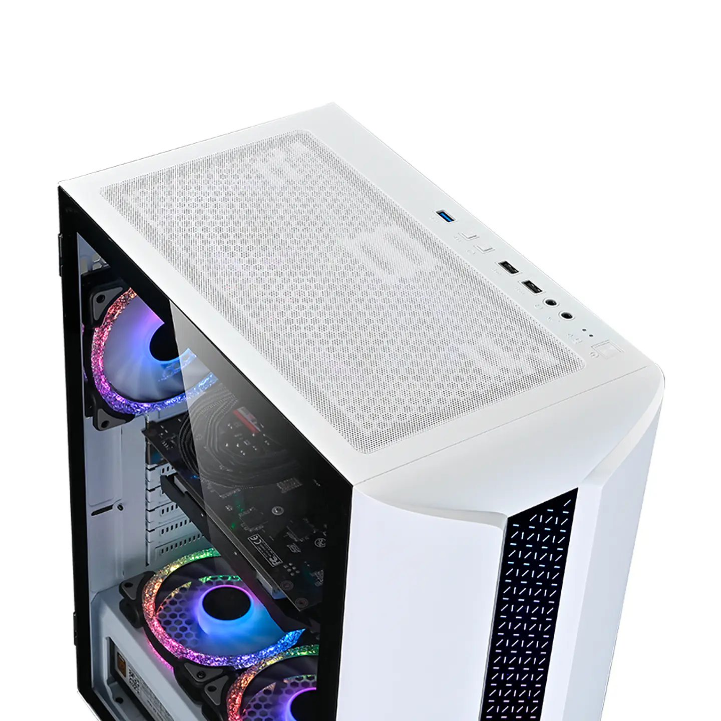 Gabinete Gamer Areo White RGB ATX, Vidrio Templado, USB 3.0 5