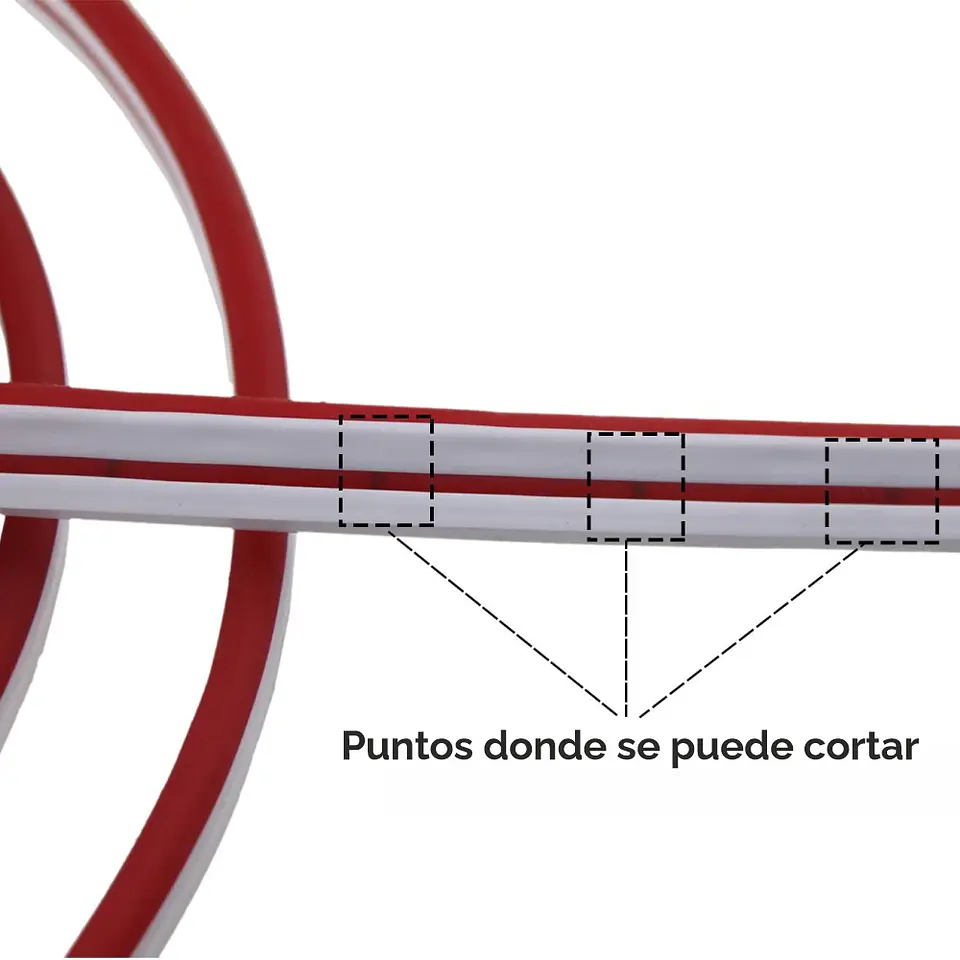 Tira de Luz Led Neon de 5 Metros, súper flexible, con Transformador 12v 7
