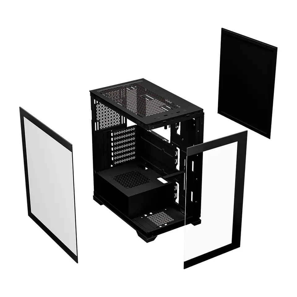 Gabinete Kronos Crystal Black RGB ATX, Vidrio Templado, USB 3.0 6