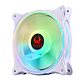 Set kit ventilador de Gabinete Kronos Aeolus, ARGB, 120mm, conexión controlador, Blanco - Miniatura 15