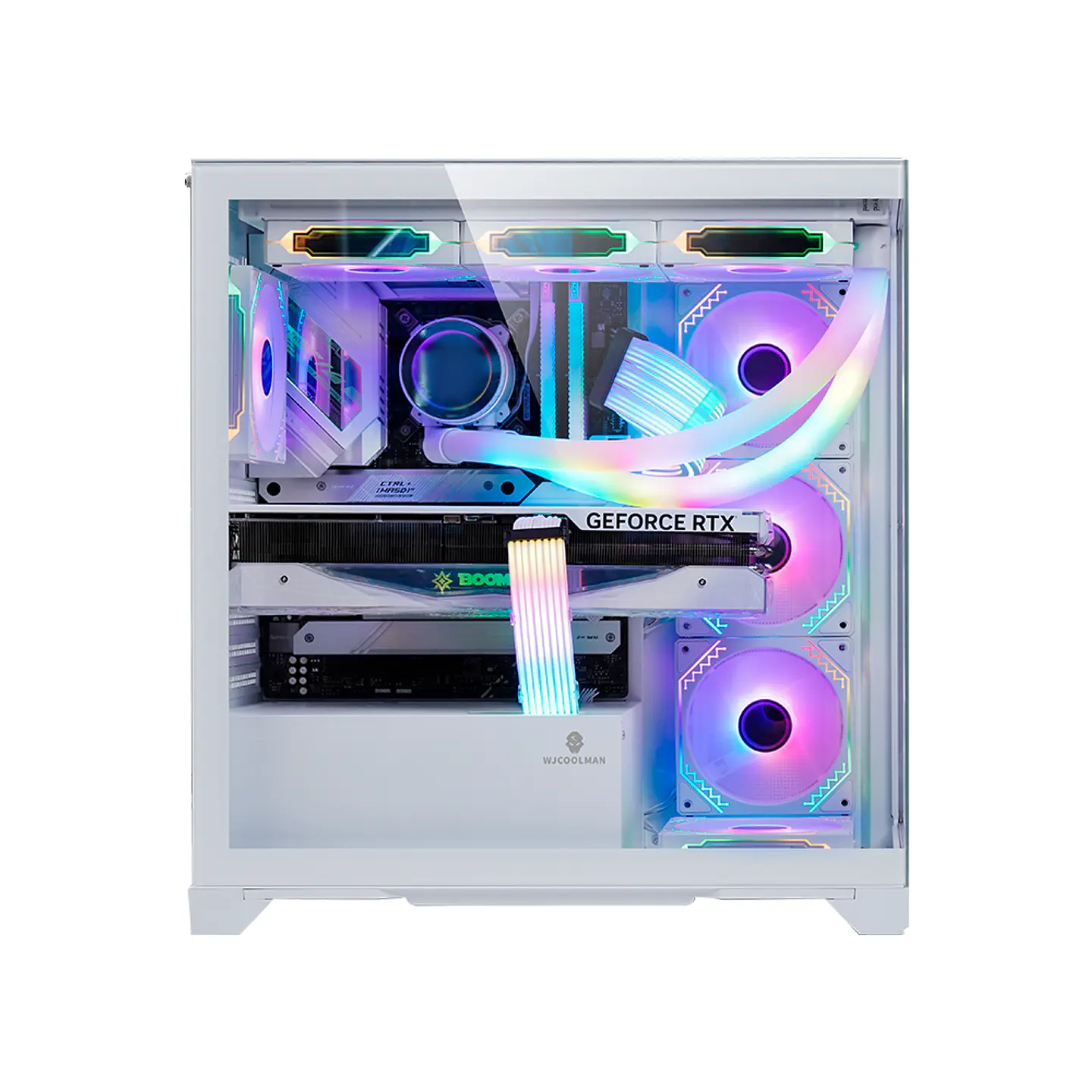 Gabinete Kronos Prisma Pro White RGB ATX, Vidrio Templado, USB 3.0 4