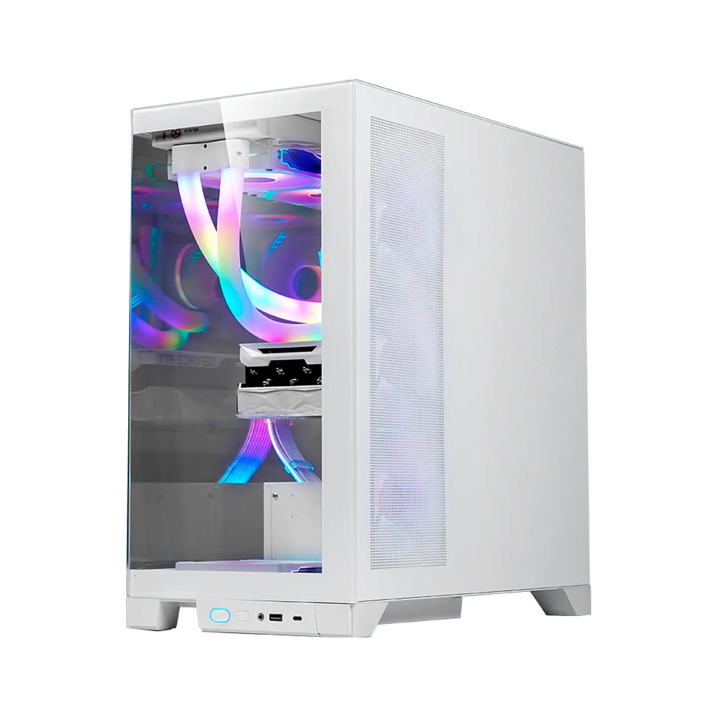 Gabinete Kronos Prisma Pro White RGB ATX, Vidrio Templado, USB 3.0 6