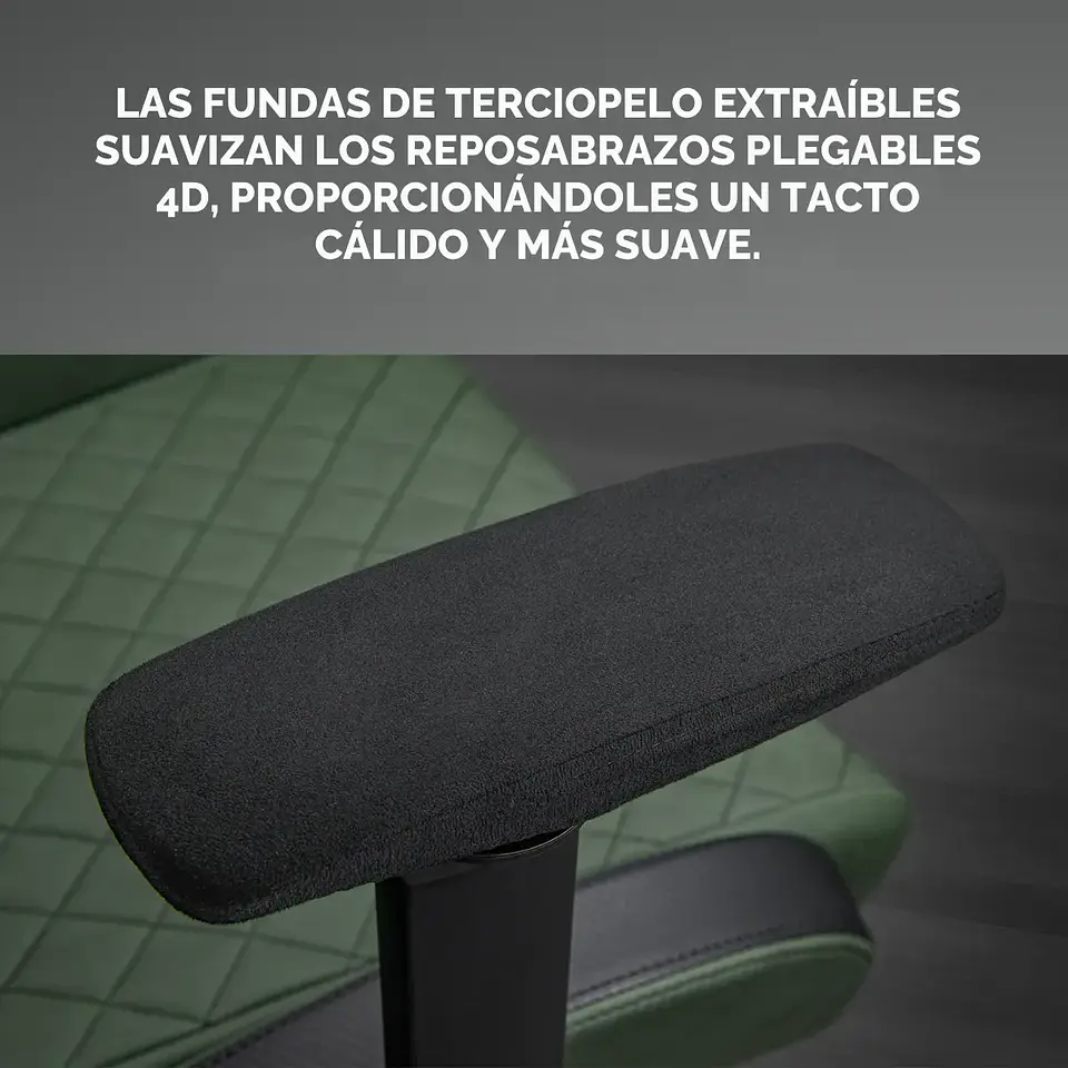 Silla Gamer Cougar Defensor S Army Green F Brazos 4D, 155° 8