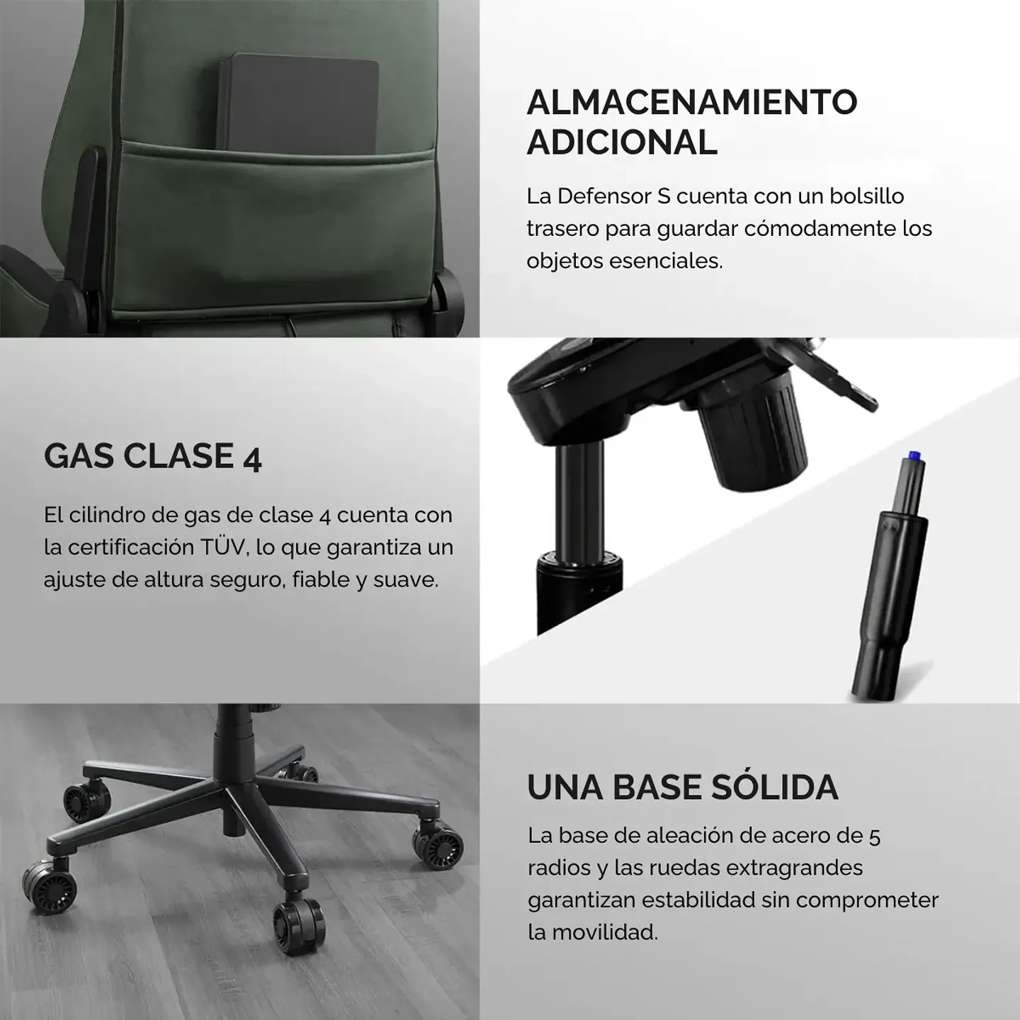 Silla Gamer Cougar Defensor S Jet Gray F Brazos 4D, 155° 8