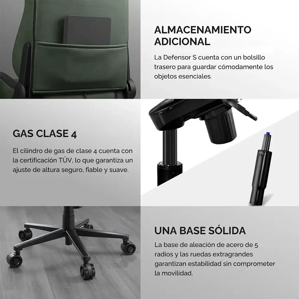 Silla Gamer Cougar Defensor S Navy Blue F Brazos 4D, 155° 11