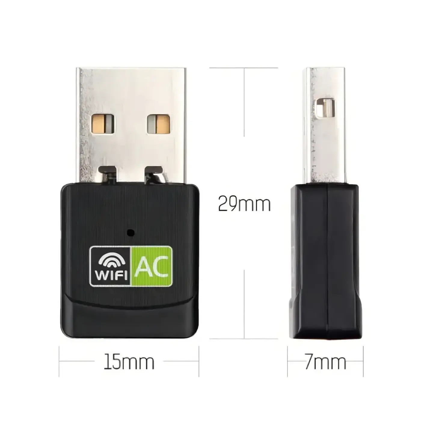 Adaptador Receptor USB WiFi 600Mbps Dual Band Realtek 2.4/5GHz 2