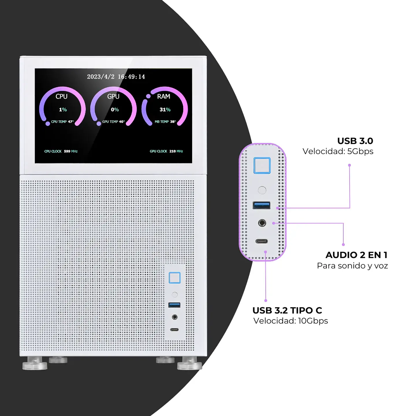 Mini Server 8700G — Servidor NAS con Pantalla | Nube Privada 3