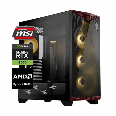 Pc Gamer MSI Inspire Ultra: Ryzen 7 8700F, M.2, DDR5 Ram, RTX 5070 12GB