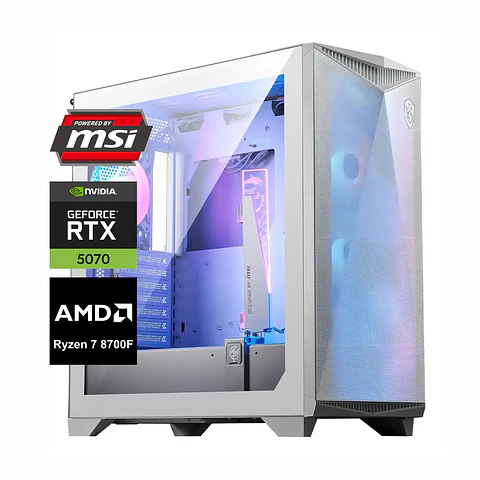 Pc MSI Vanguard: Ryzen 7 8700F, M.2, DDR5 Ram, RTX 5070 12GB