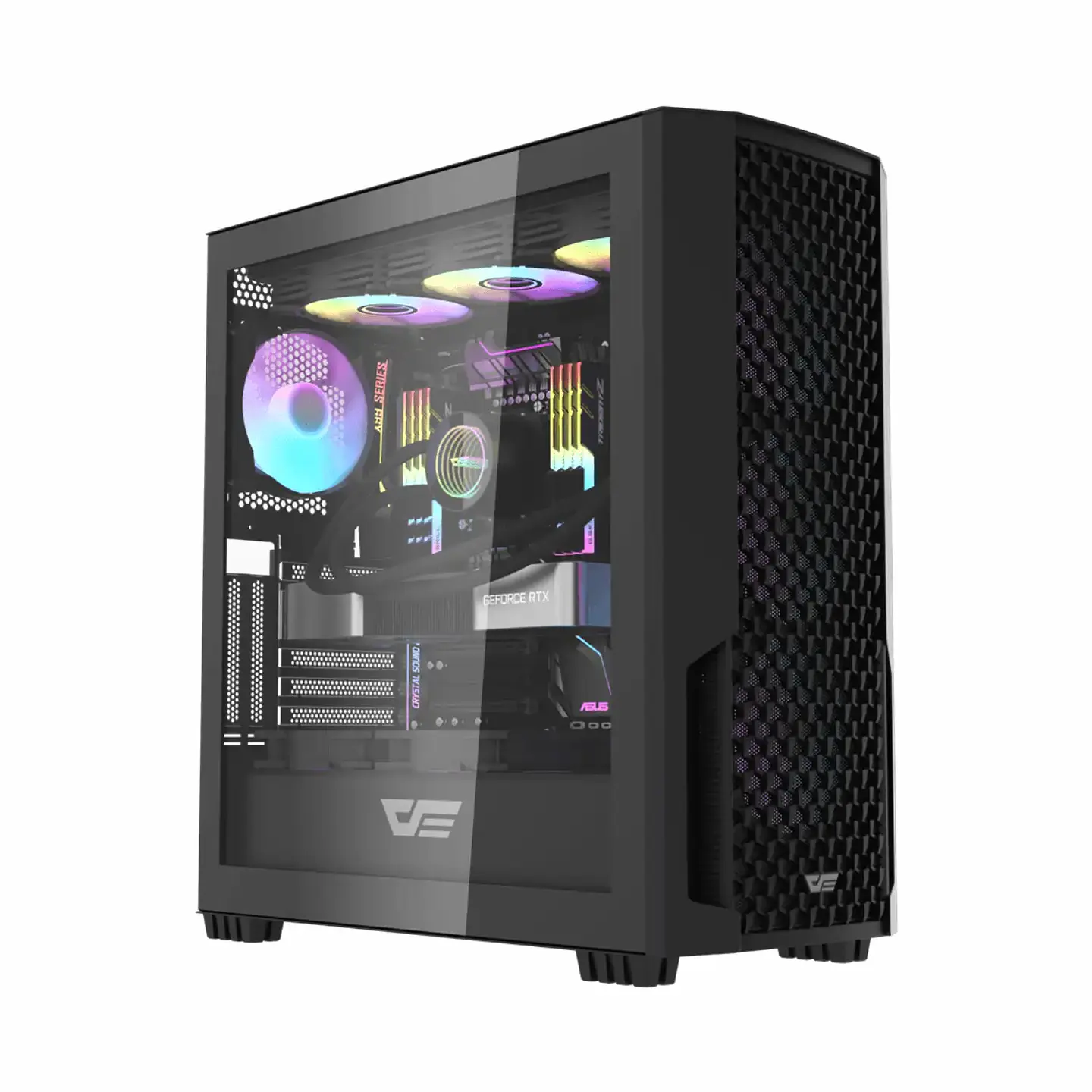 Gabinete Gamer Darkflash DF2100 Panel Vidrio 4Fan ARGB ATX Black 1