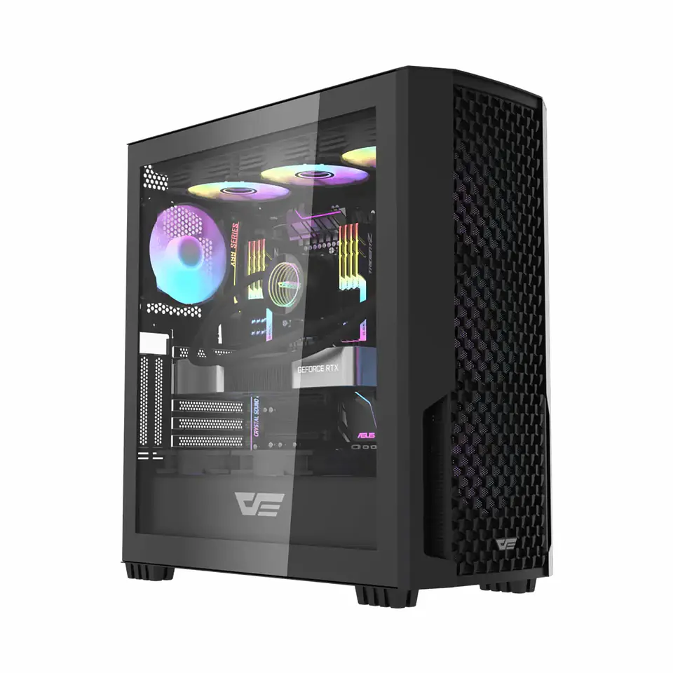 Gabinete Gamer Darkflash DF2100 Panel Vidrio 4Fan ARGB ATX Black 1