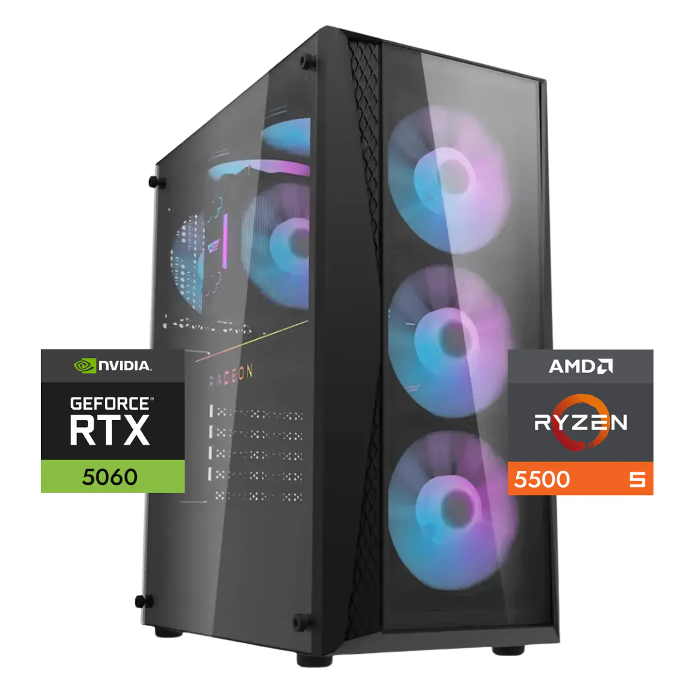 Pc Gamer Warrior Plus: Ryzen 5 5500, 32/16gb, M.2, RTX 5060 8gb 1