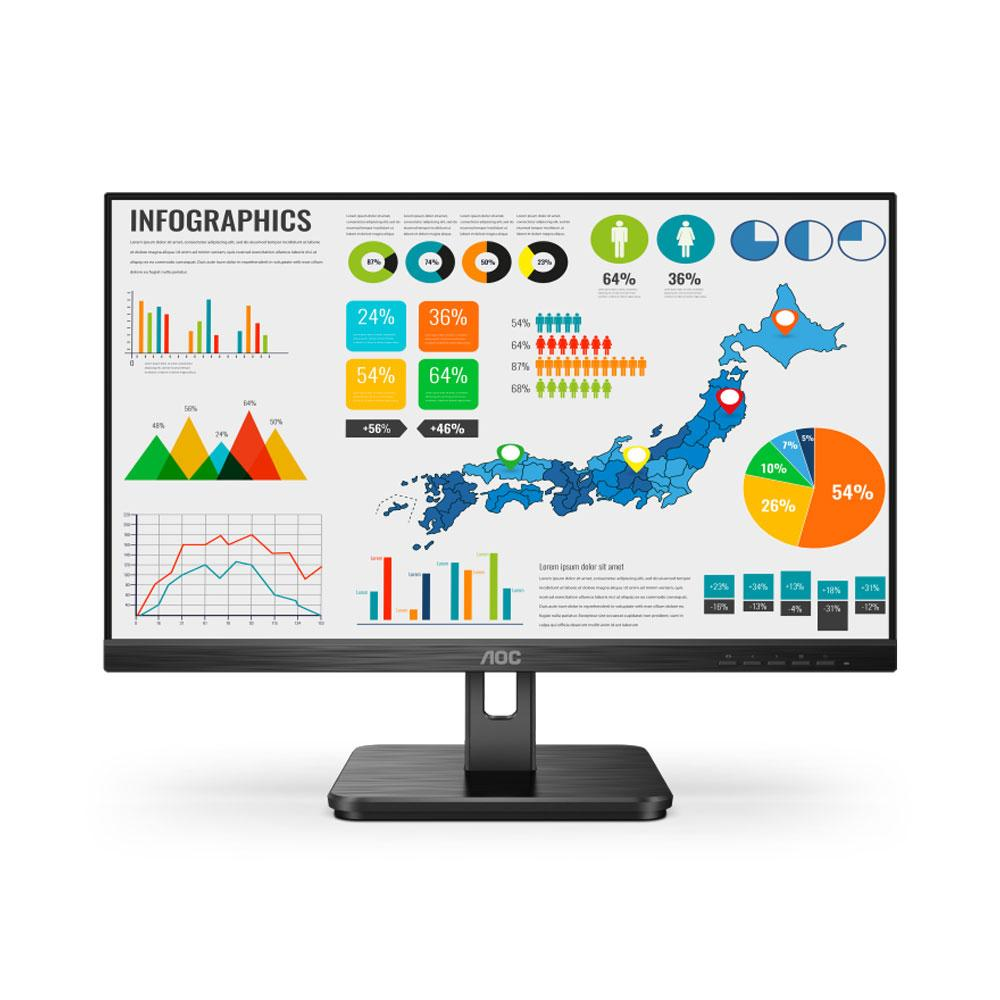 Monitor AOC 27E2H, 27'', LED, IPS, Full HD, 75 Hz, HDMI, VGA- OPEN BOX