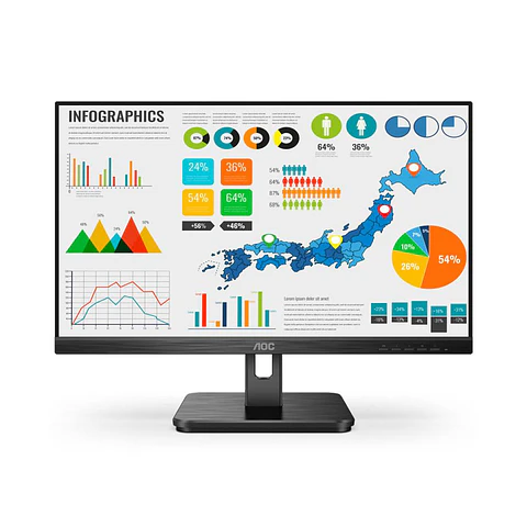 Monitor AOC 27E2H, 27'', LED, IPS, Full HD, 75 Hz, HDMI, VGA- OPEN BOX