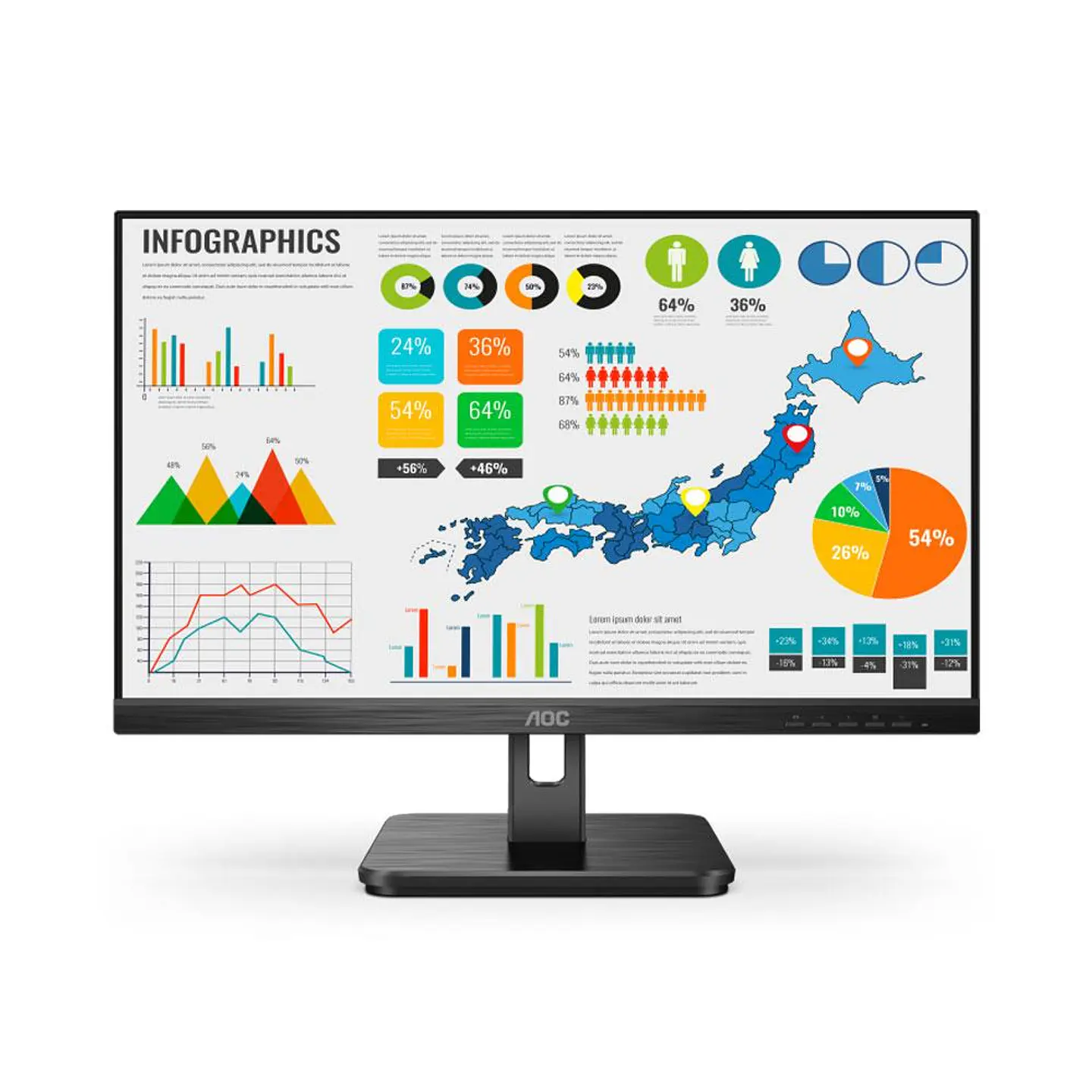 Monitor AOC 27E2H, 27'', IPS, Full HD, 1920x1080, HDMI, VGA- OPEN BOX 1