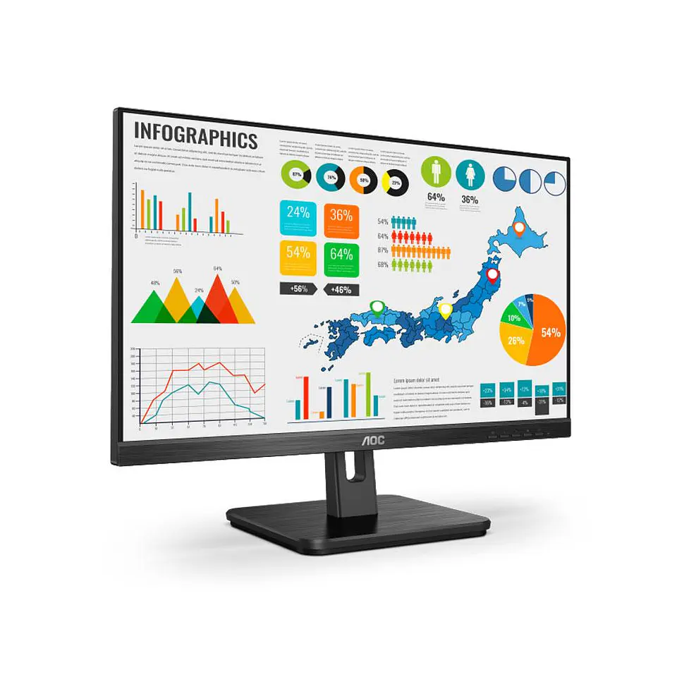 Monitor AOC 27E2H, 27'', IPS, Full HD, 1920x1080, HDMI, VGA- OPEN BOX 2