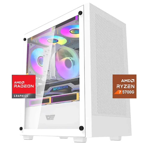 PC Gamer Dreamfyre 7: Ryzen 5700G, SSD M.2, RAM 16/32GB (3200MHz, D-Channel) – WiFi USB