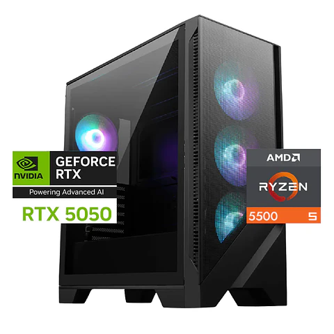 PC Gamer Warrior Neo: Ryzen 5500, SSD M.2, RAM 16/32GB, RTX 5050