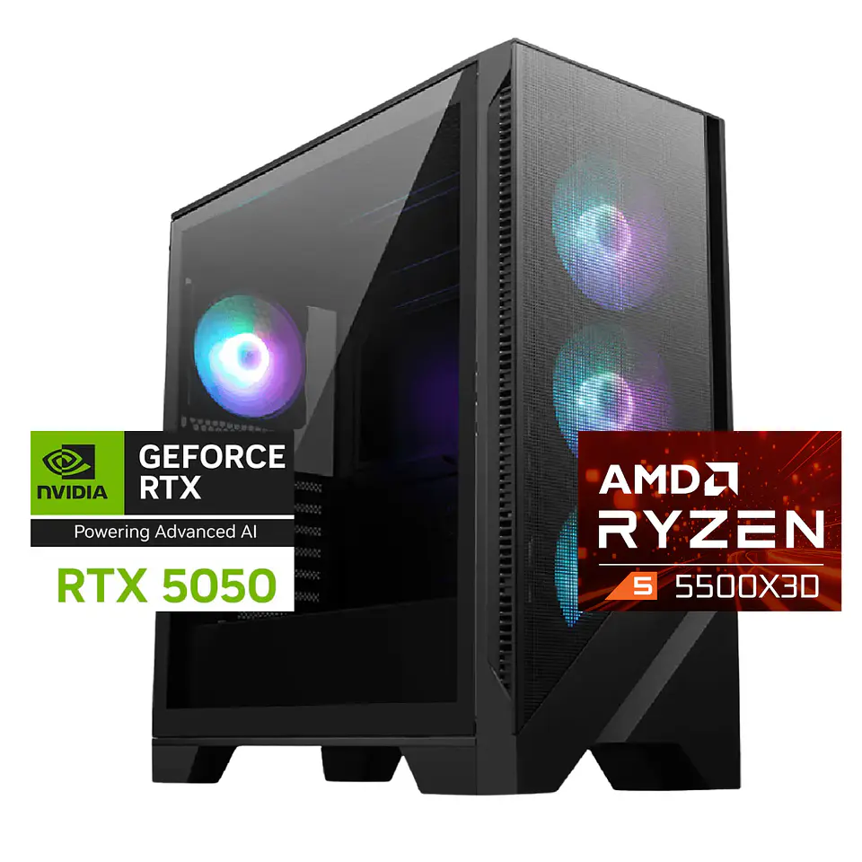 Pc Gamer Warrior Ultra: Ryzen 5 5500X3D, 32/16gb, M.2, RTX 5050 1
