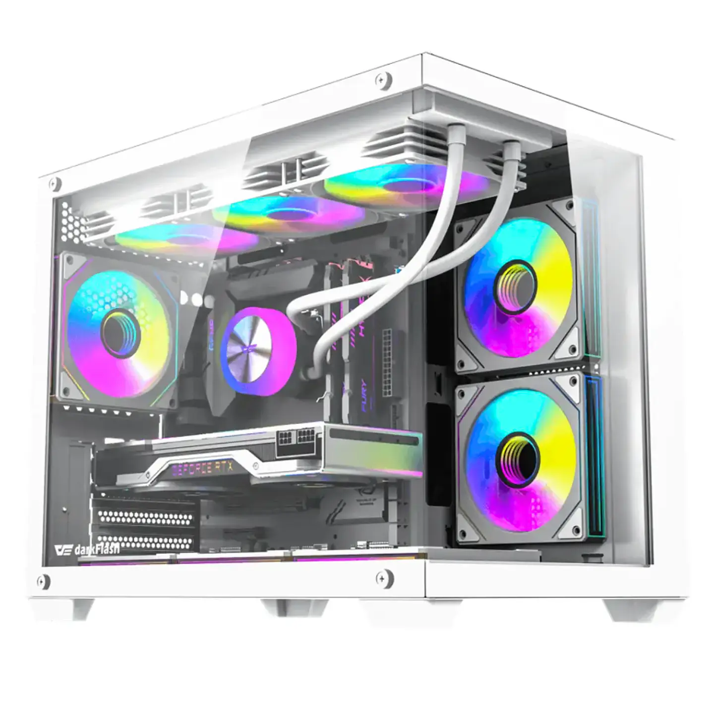 PC Gamer Warrior 3050 6GB White: Ryzen 5500, SSD M.2, RAM 16/32GB, RTX 3050 6GB 2