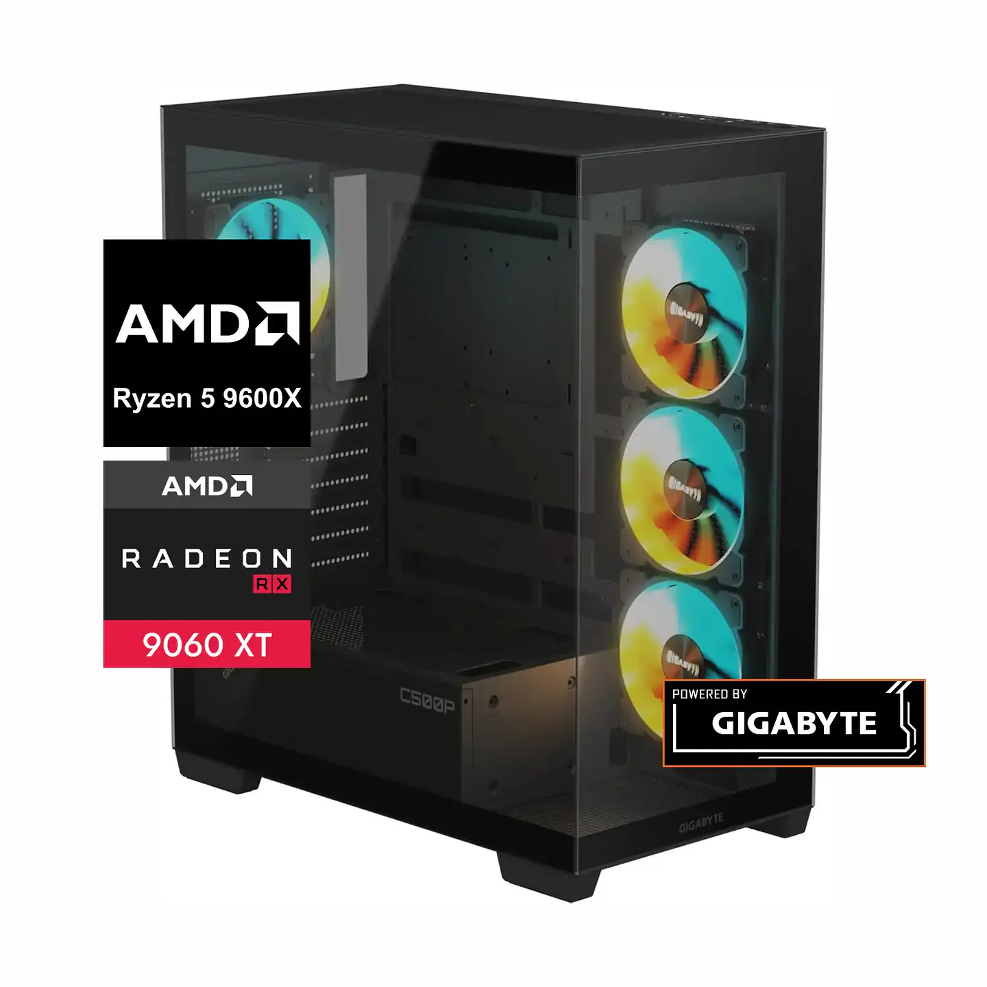 Pc Gamer Giga Beast: Ryzen 5 9600X, 32GB DDR5, RX 9060 XT 16GB 1