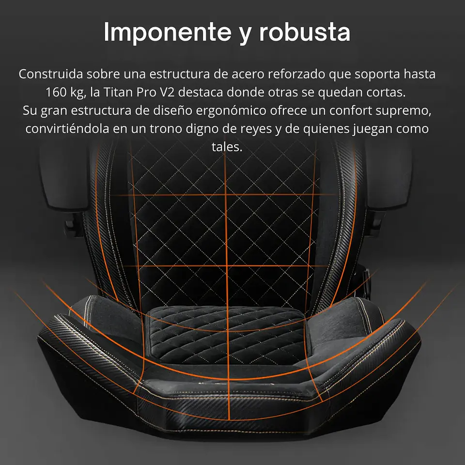 Silla Gamer Cougar Titan Pro V2 Gold F Brazos 4D LiftBack 155° 8