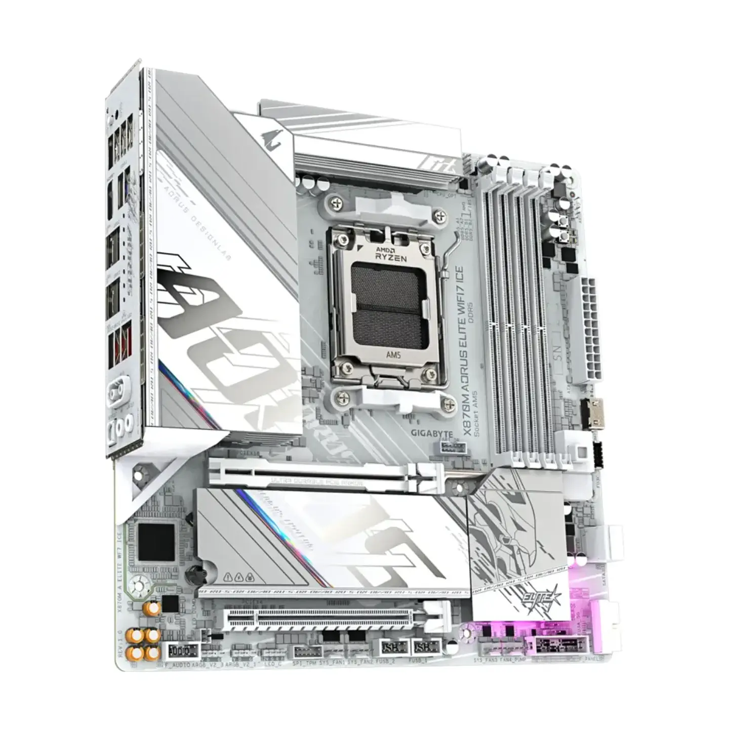 Placa Madre AORUS X870M ELITE WIFI7 ICE AM5 DDR5 mATX 3