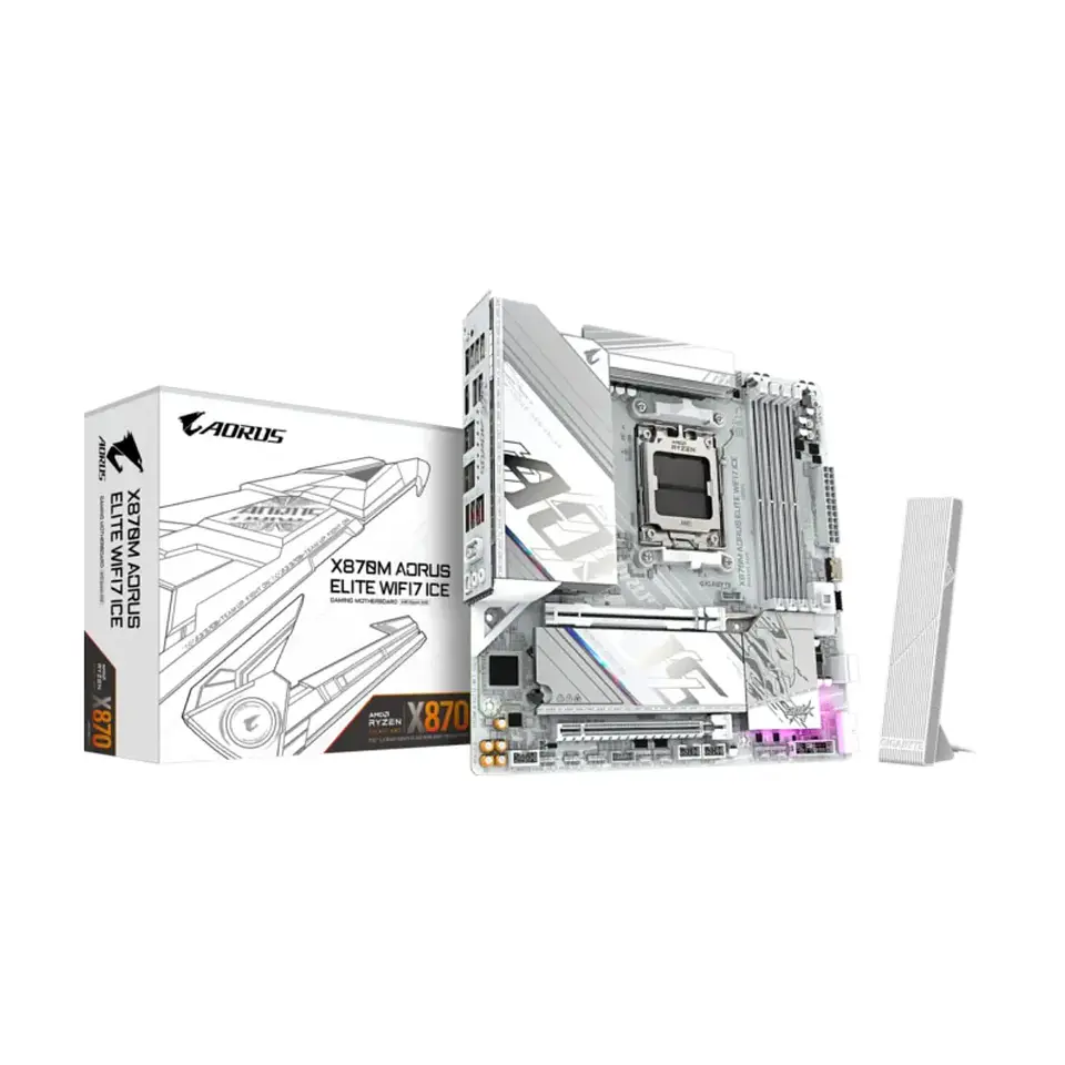 Placa Madre AORUS X870M ELITE WIFI7 ICE AM5 DDR5 mATX 1