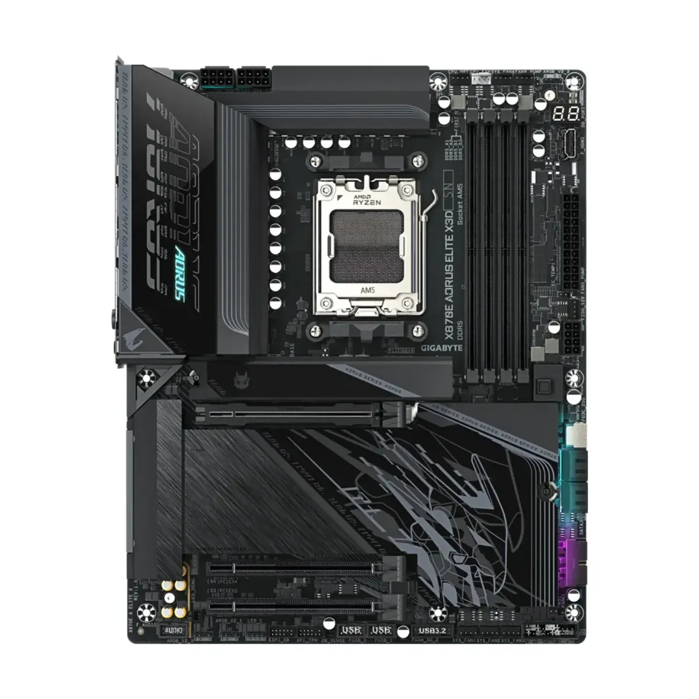 Placa Madre AORUS X870E ELITE X3D AM5 DDR5 M.2 ATX  2