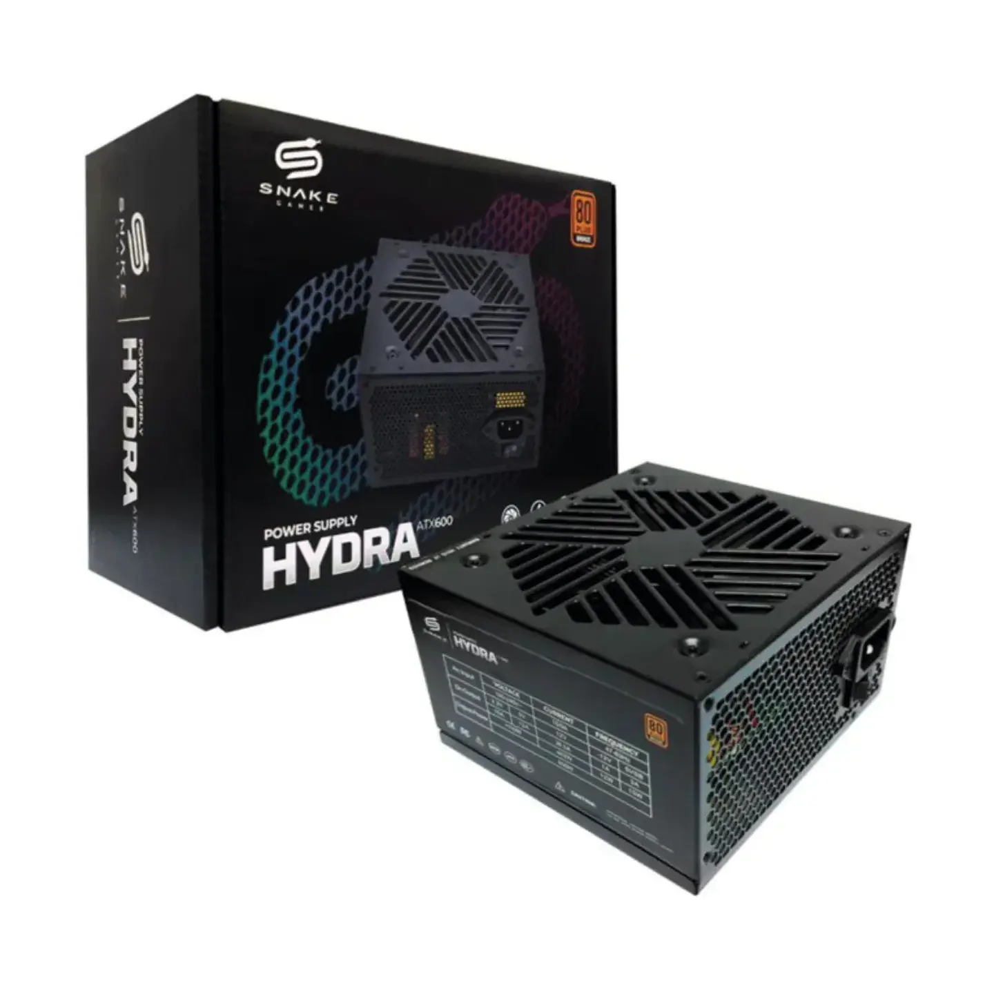 Fuente de Poder Snake Hydra ATX600 600W 80+Bronze ATX Black 1