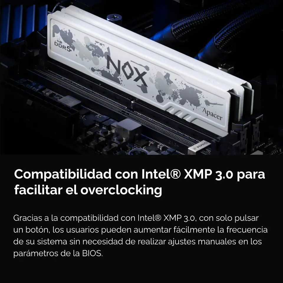 Memoria RAM Apacer NOX 16GB, DDR5 5600MT/s, DIMM, CL40 BK 5