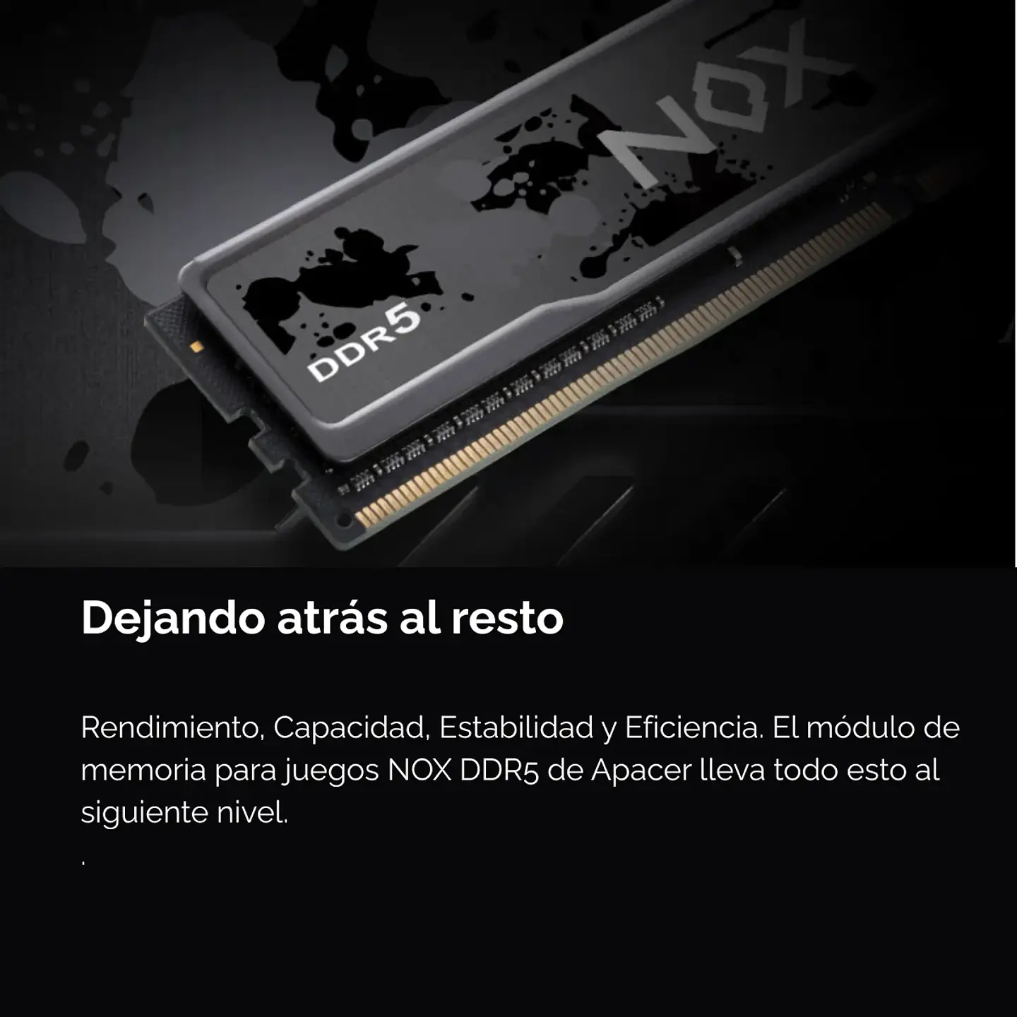 Memoria RAM Apacer NOX 16GB, DDR5 5600MT/s, DIMM, CL40 BK 3