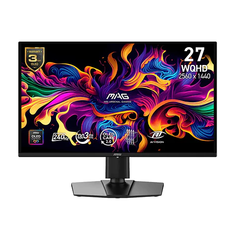 Monitor Gamer MSI MAG 274QP x24 QD-OLED 26.5" WQHD 240Hz 0.03 ms