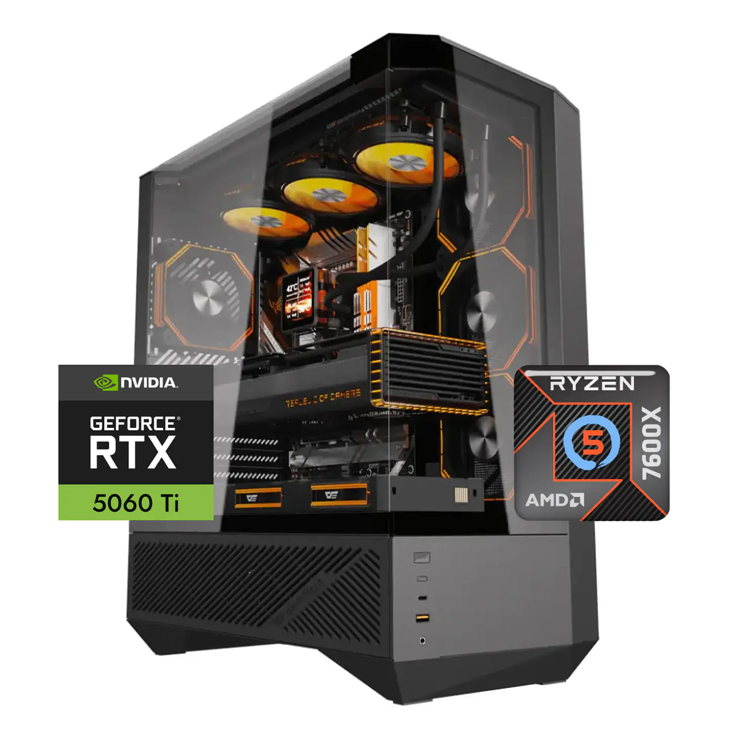 Pc Gamer Magmar Ultra: Ryzen 5 7600X, 16GB/32GB DDR5, RTX 5060 Ti 8G 1