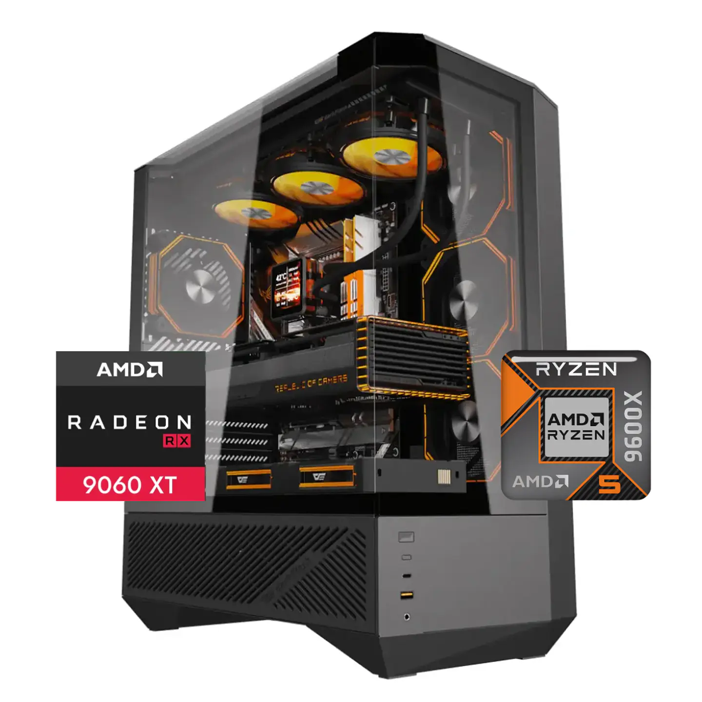 Pc Gamer Magmar Plus: Ryzen 5 9600X, 16G/32GB DDR5, RX 9060 XT 16GB 1