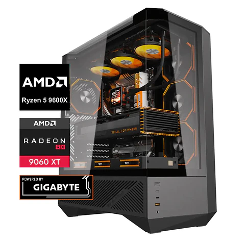 Pc Gamer Giga Beast: Ryzen 5 9600X, 32GB DDR5, RX 9060 XT 16GB
