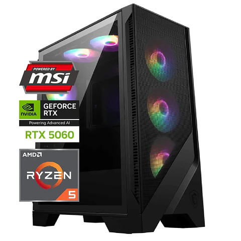 Pc Gamer MSI Shadow Nitro: Ryzen 5 5600, M.2, 16/32GB DDR4 Ram, RTX 5060
