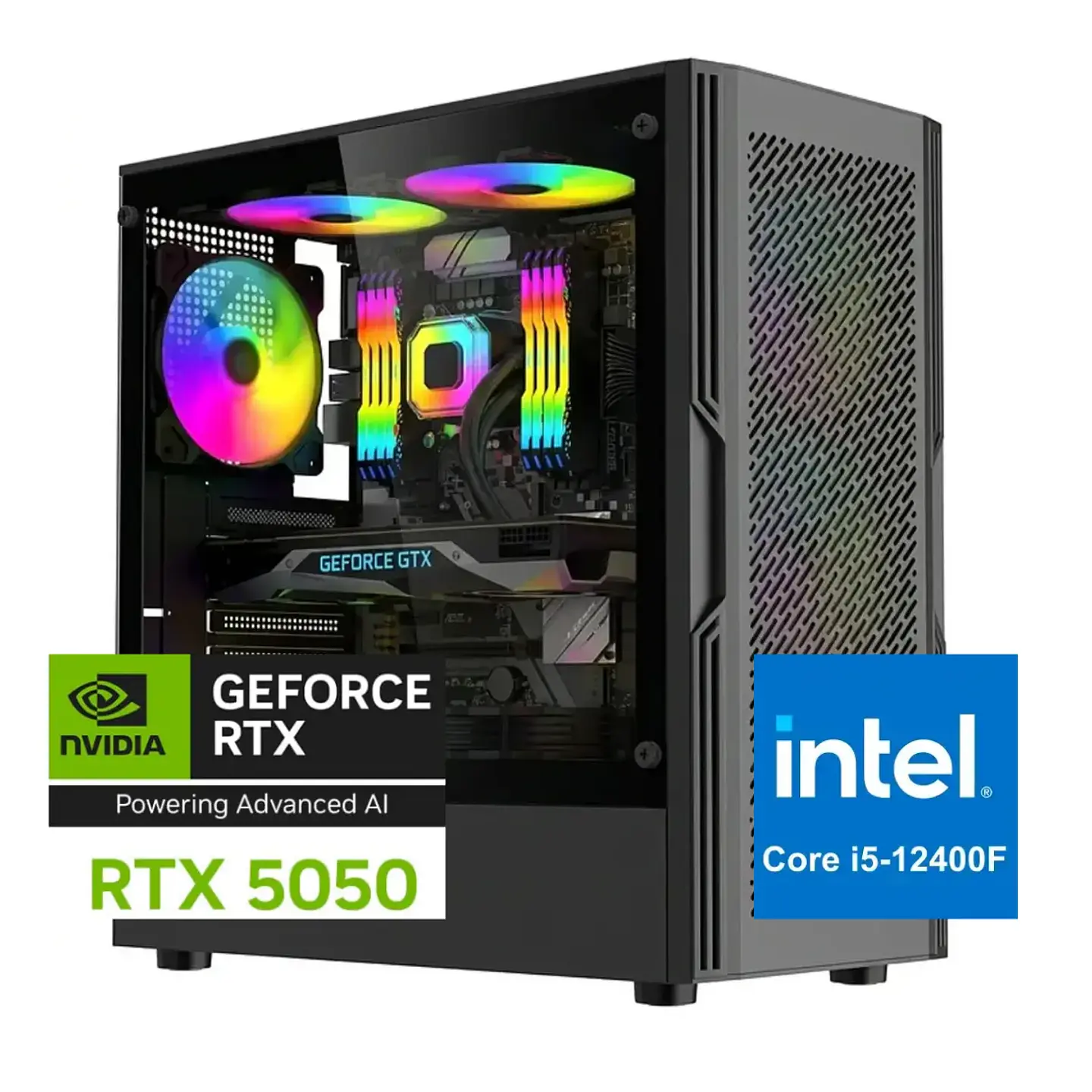 Pc Gamer Sonic: Intel I5 12400f, 16/32gb, M.2, RTX 5050 8GB 1