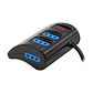Alargador Philco 2043N  3 Tomas + 3 Puertos USB, 2Mts, Negro - Miniatura 2