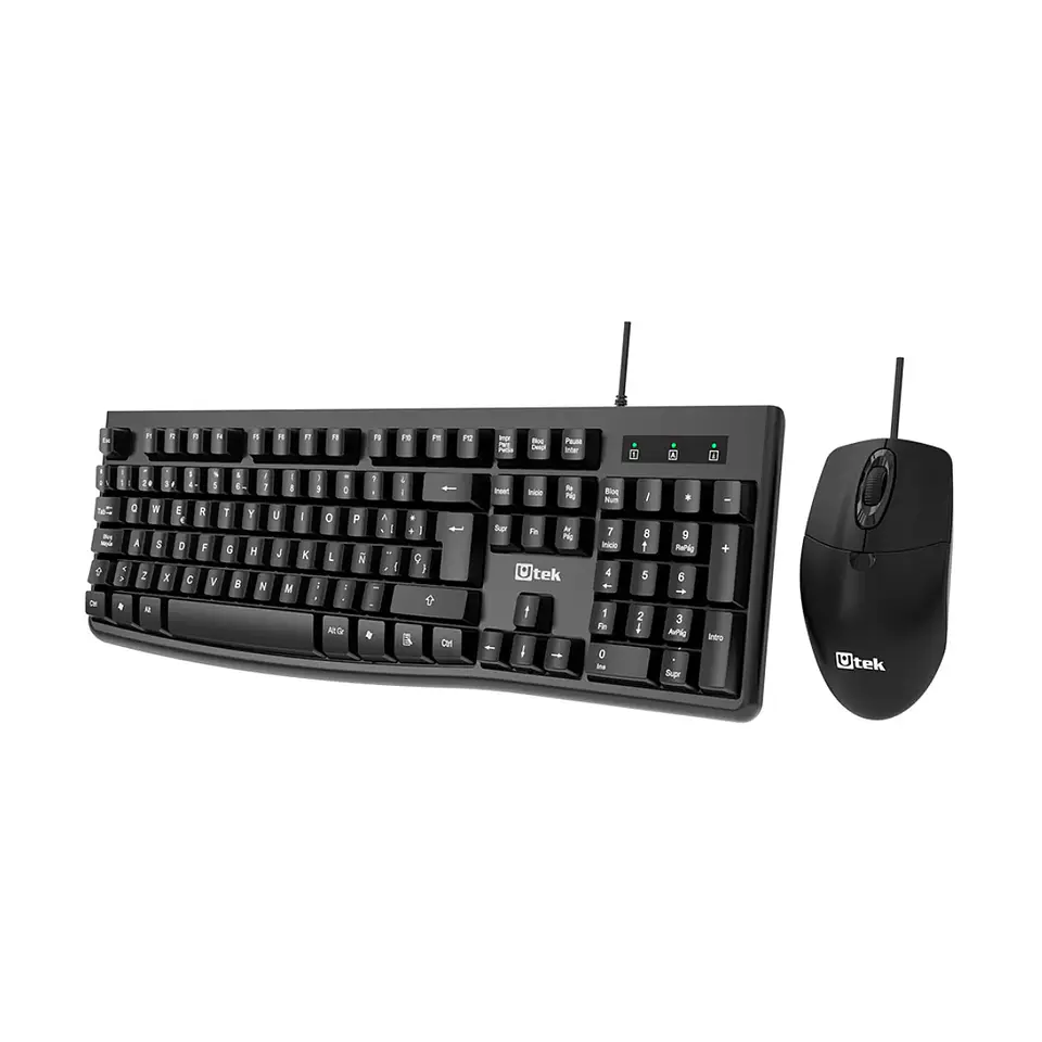 Kit Teclado 105 Teclas  + Mouse Óptico USB 1000DPI Plug&Play 2