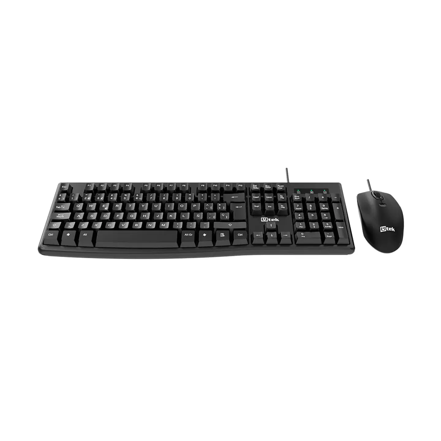 Kit Teclado 105 Teclas  + Mouse Óptico USB 1000DPI Plug&Play 3
