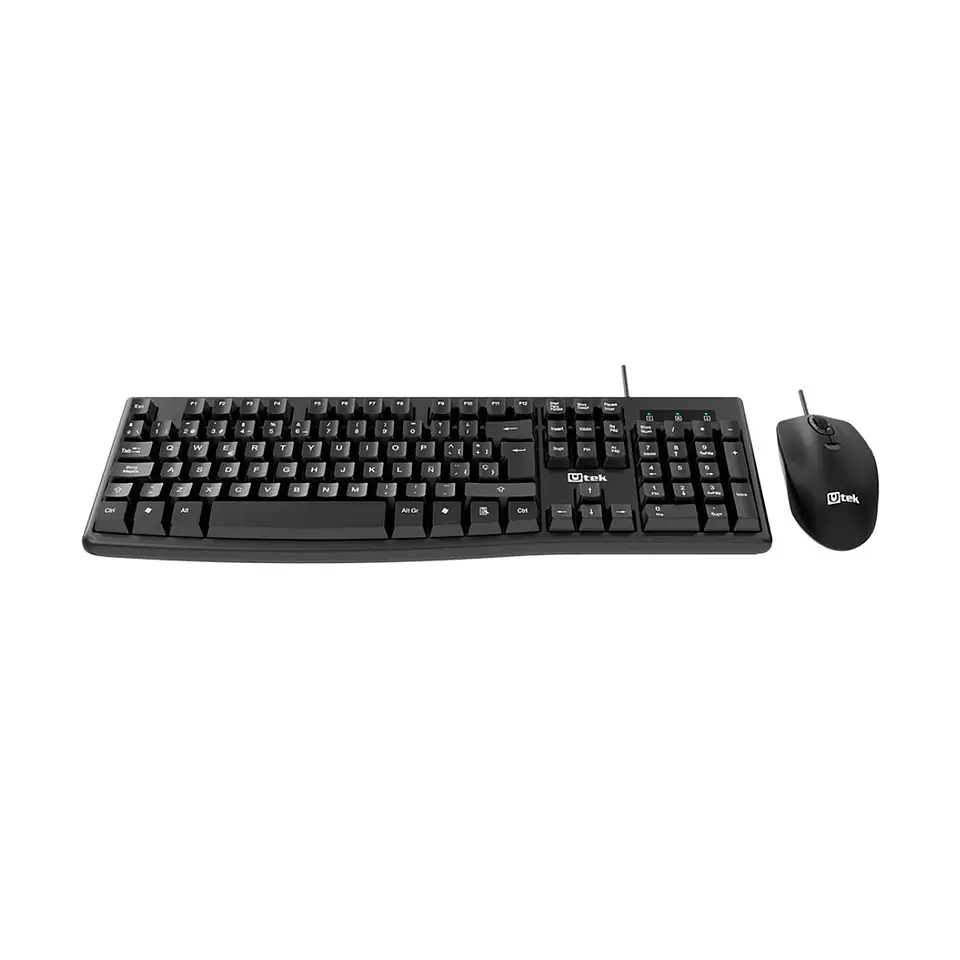 Kit Teclado 105 Teclas  + Mouse Óptico USB 1000DPI Plug&Play 3