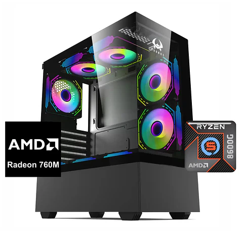 PC Gamer Titan 6: Ryzen 5 8600G, SSD M.2, Radeon 760M, 16GB/32GB RAM DDR5