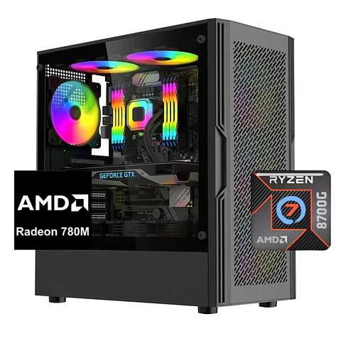 PC Gamer Titan 7: Ryzen 7 8700G, SSD M.2, Radeon 780M, 16/32GB RAM DDR5