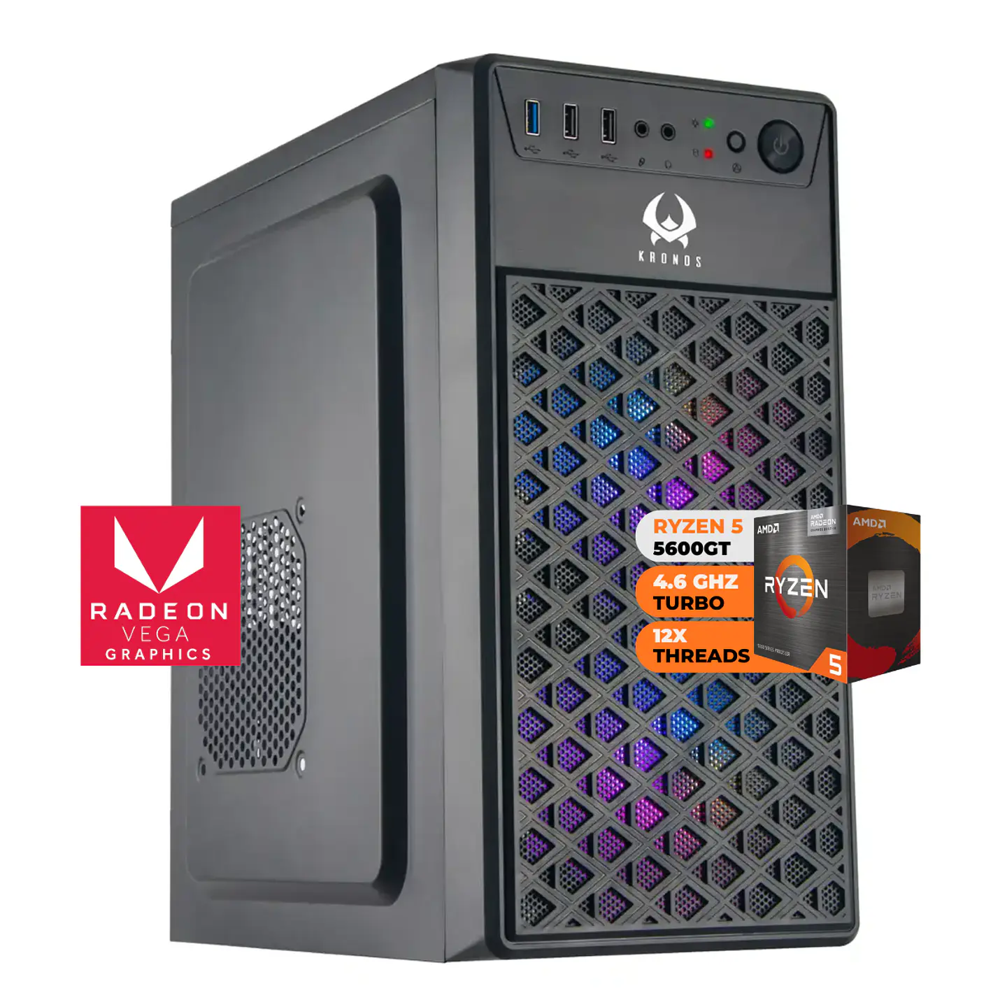 PC Gamer Dreamfyre 5: Ryzen 5600GT, SSD M.2, RAM 16/32GB (3200MHz, D-Channel) 1