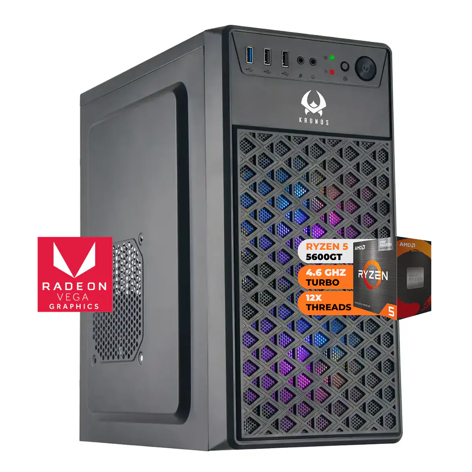 PC Gamer Dreamfyre 5: Ryzen 5600GT, SSD M.2, RAM 16/32GB (3200MHz, D-Channel) 1
